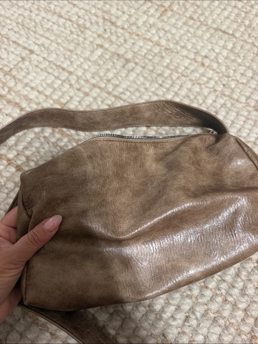 Classic Brown Leather Crossbody Bag
